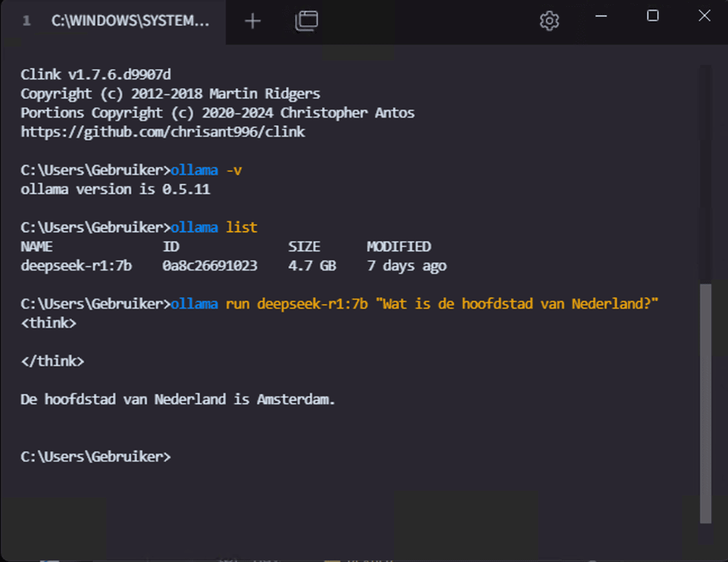 Ollama DeepSeek Example