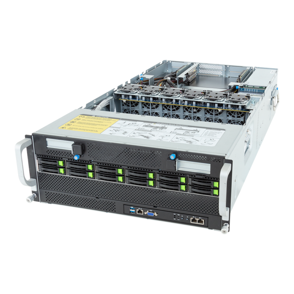 GIGABYTE G493-ZB4-AAP1 - HPC/AI Server - EPYC 9004 - 4U DP NVIDIA OVX 8 x PCIe Gen5 GPUs