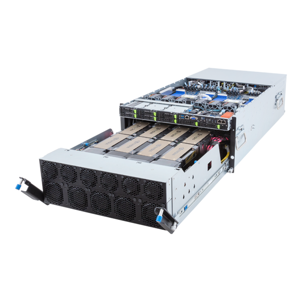 GIGABYTE G593-ZD1-AAX1 - HPC/AI Server - EPYC 9004 - 5U DP NVIDIA HGX H100 8-GPU 8-Root Port
