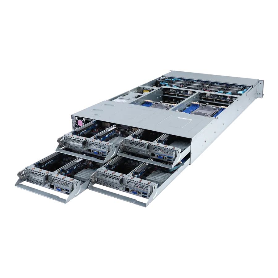 GIGABYTE H233-Z80-AAW1 - High Density Server - EPYC 9004 - 2U 2-Node DP 4 x PCIe Gen5 GPUs 3000W