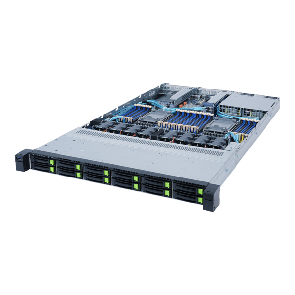GIGABYTE R182-NC0 - Rack Server - 3rd Gen Intel Xeon Scalable - 1U DP 12-Bay Gen4 NVMe/SATA/SAS