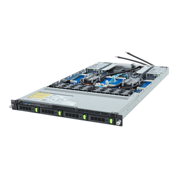 GIGABYTE R183-Z90-LAD1 - Rack Server - EPYC 9004 - 1U DP 4-Bay Gen4 NVMe/SATA/SAS DLC