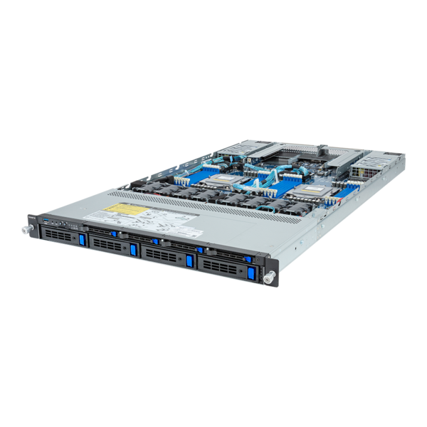 GIGABYTE R183-Z91-AAV2 - Rack Server - EPYC 9004 - 1U DP 8-Bay SATA/SAS Titanium
