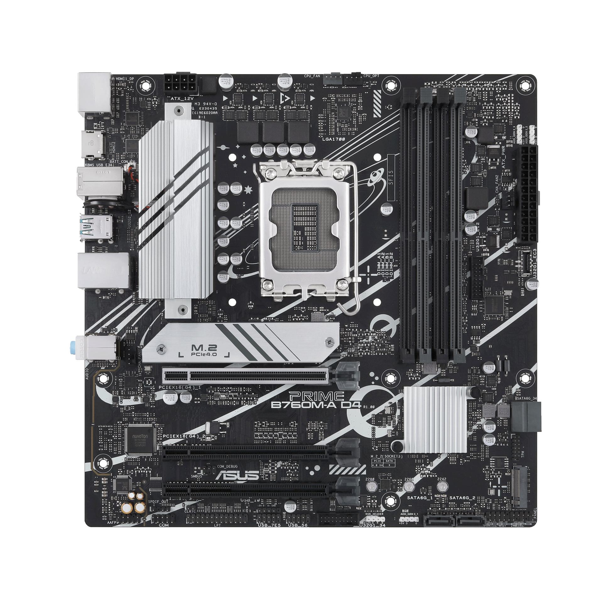ASUS MB ASUS PRIME B760M-A D4 LGA1700 mATX 90MB1D00-M0EAY0 retail
