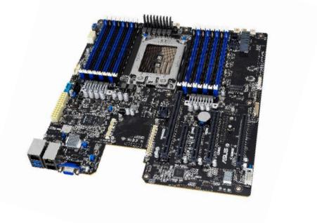 ASUS AMD EPYC LGA 4094, EEB server motherboard, 16*DIMM with DDR4 3200 MHz, 1*PCIe 4.0, 3*PCIe 3.0, 1*PCIe, 1*M.2, 16*SATA, 1*OCP 2.0 Mezzanine, 1*Dual Port Intel I350-AM2 Gb LAN, 1 x Mgmt LAN