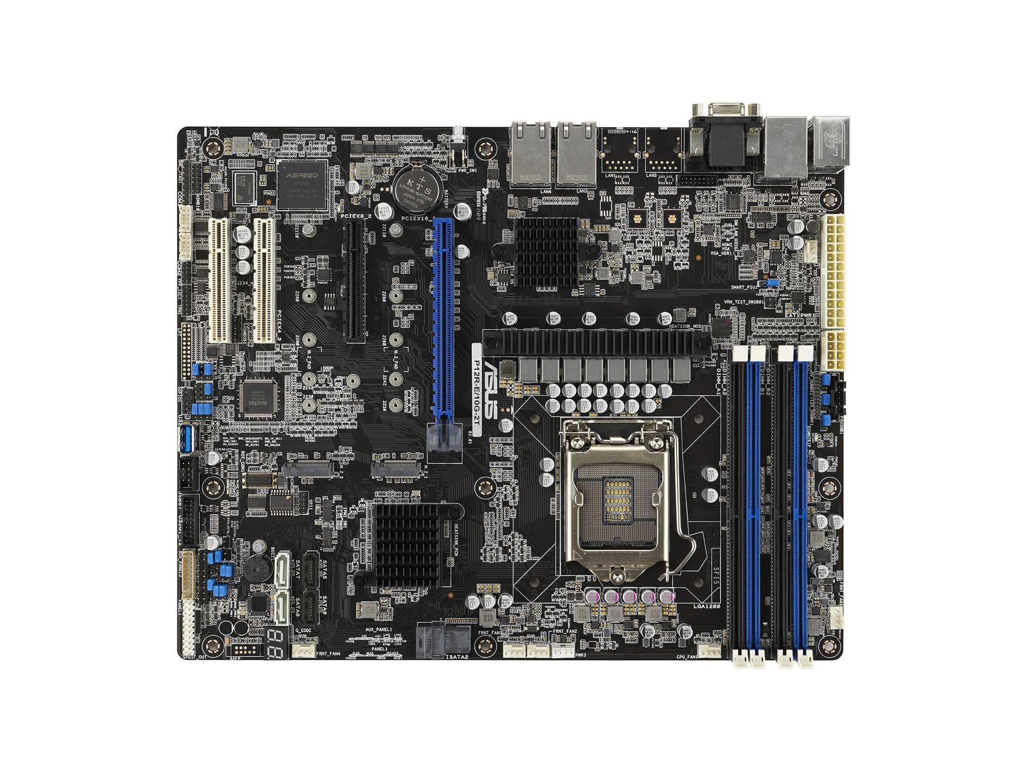 ASUS ASUS P12R-E-10G-2T Motherboard + ASMB10-IKVM | 1200Socket | 4 DIMMS | 2x M.2 | 6x SATA | 1x HDMI | 2x PCIe 4.