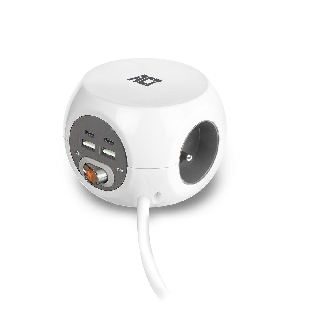 Act Power block 2 x USB-C+2 x USB-A chargi