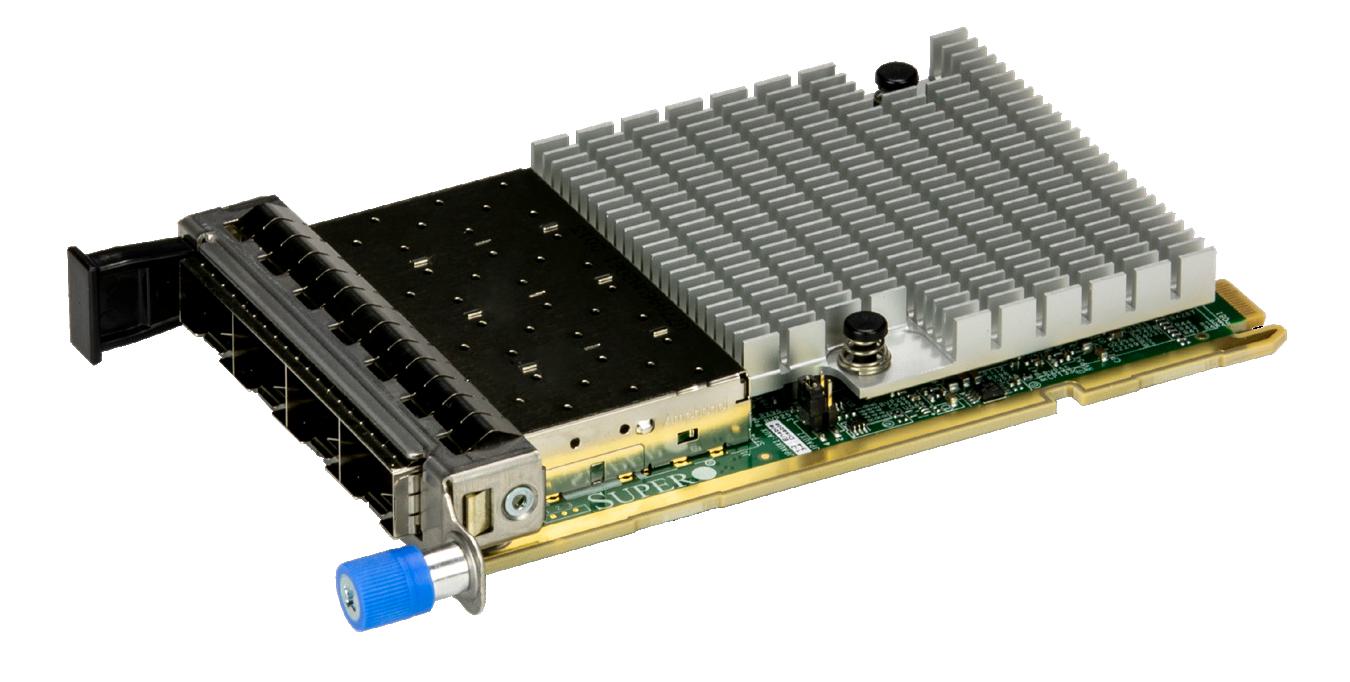 Supermicro AOC-A25G-I4SM-O Intel E810-CAM1 25GbE Quad Port SFP28 controller