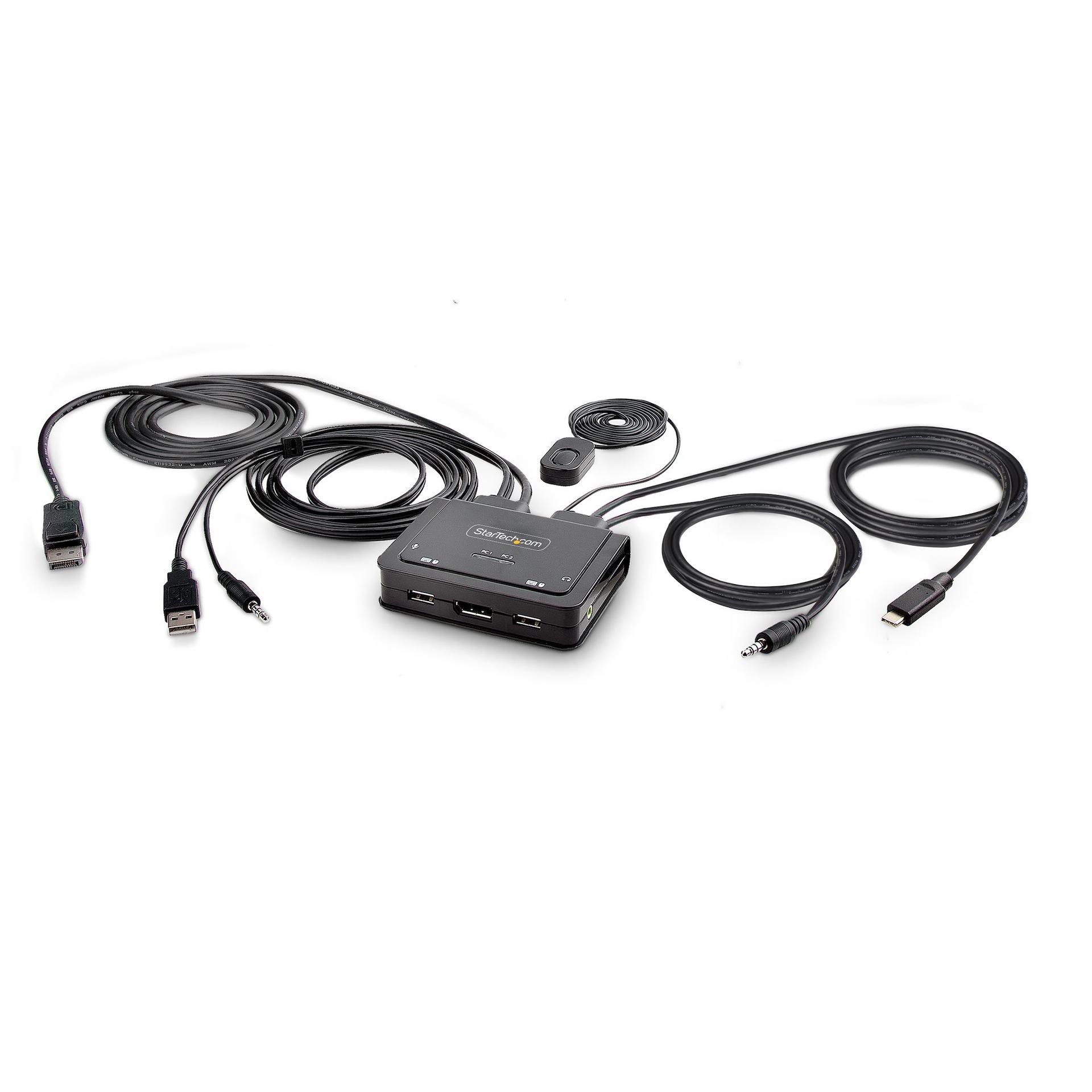 StarTech 2-Port Hybrid Cable KVM Switch 4K DP