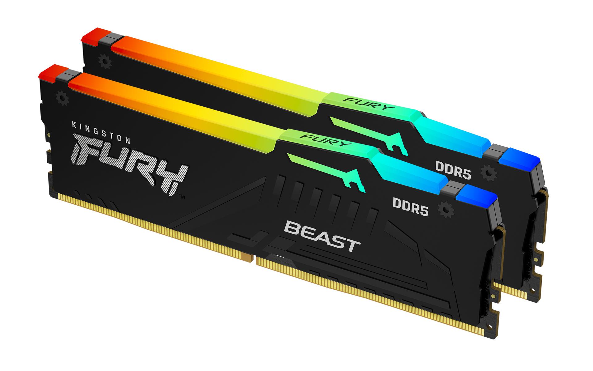 Kingston 32 GB DDR5-RAM PC6000 Kingston FURY Beast EXPO RGB Kit 2x16