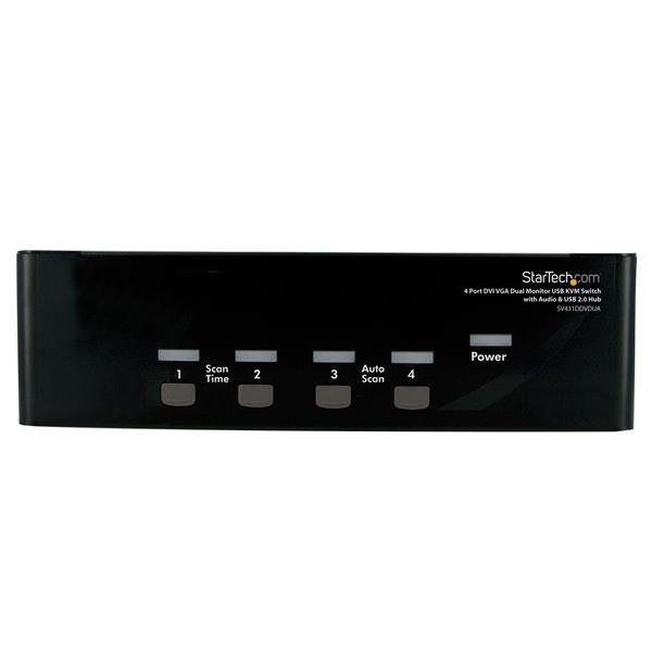 StarTech 4 Port DVI VGA Dual Monitor KVM Switch
