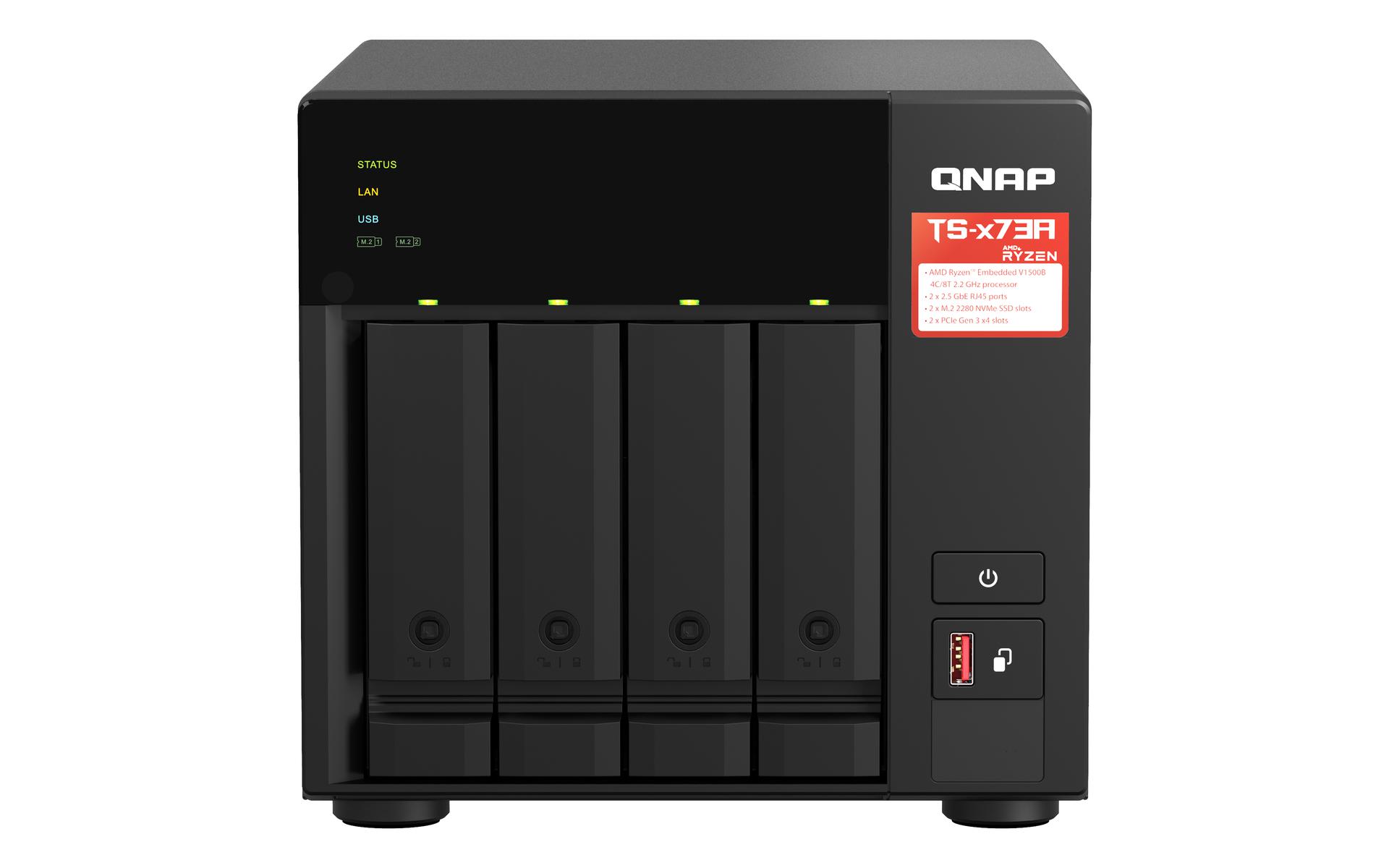 Qnap Desktop 4Bay NAS 8GB RAM 2.5Gbe Black