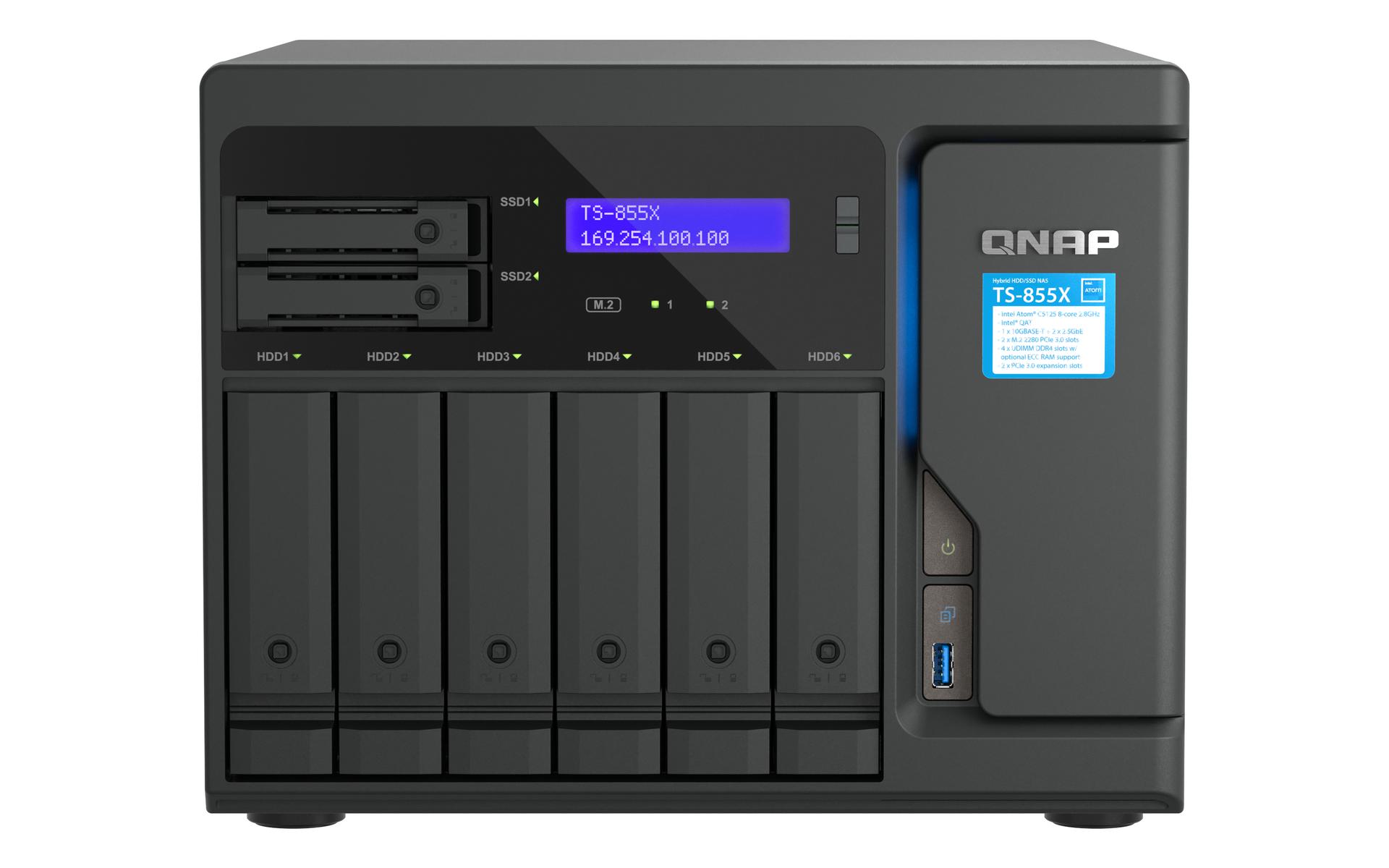Qnap 8-Bay NAS Intel Atom C5125 8GB RAM