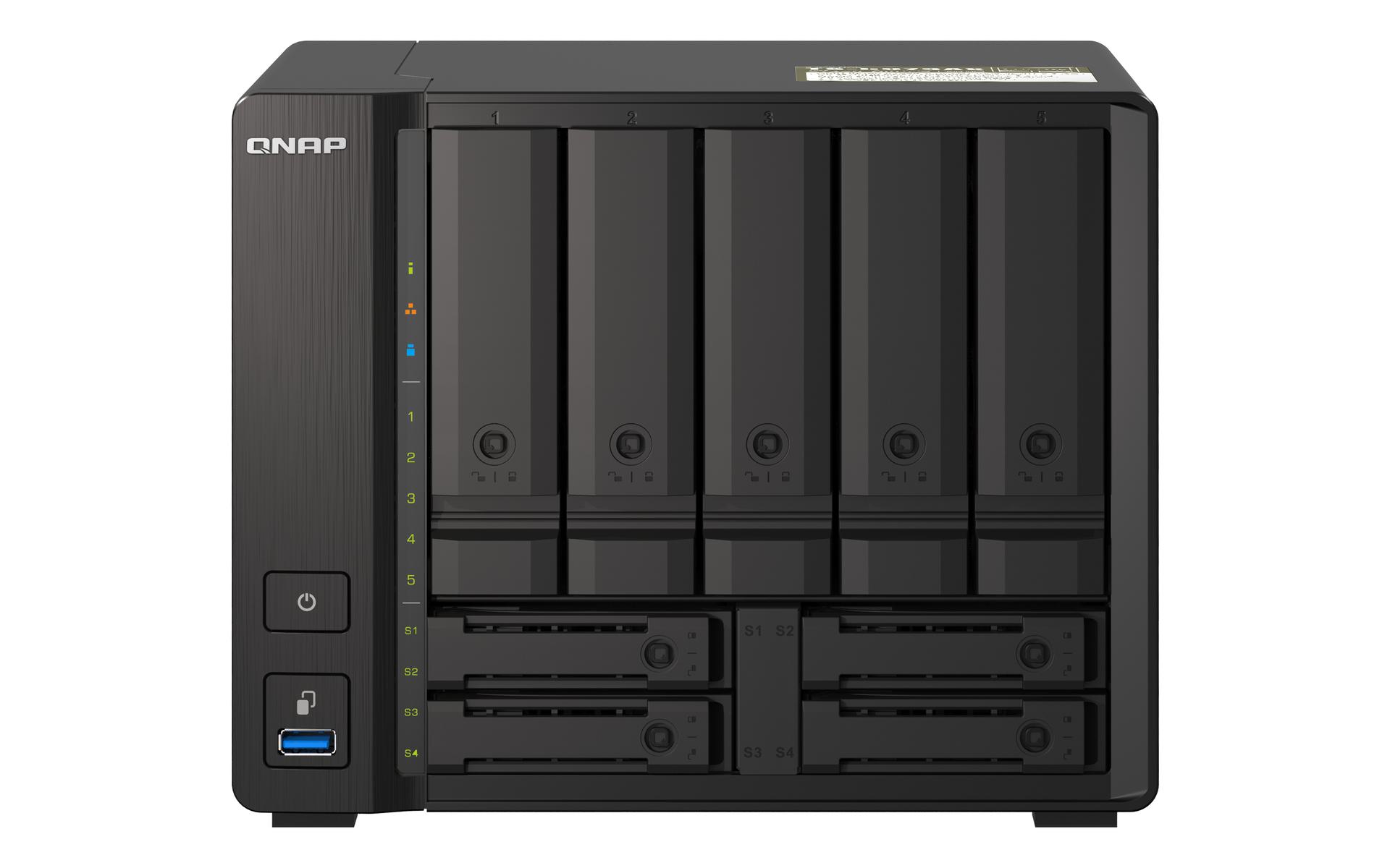Qnap Desktop 9Bay NAS 8B RAM 10Gbe Black