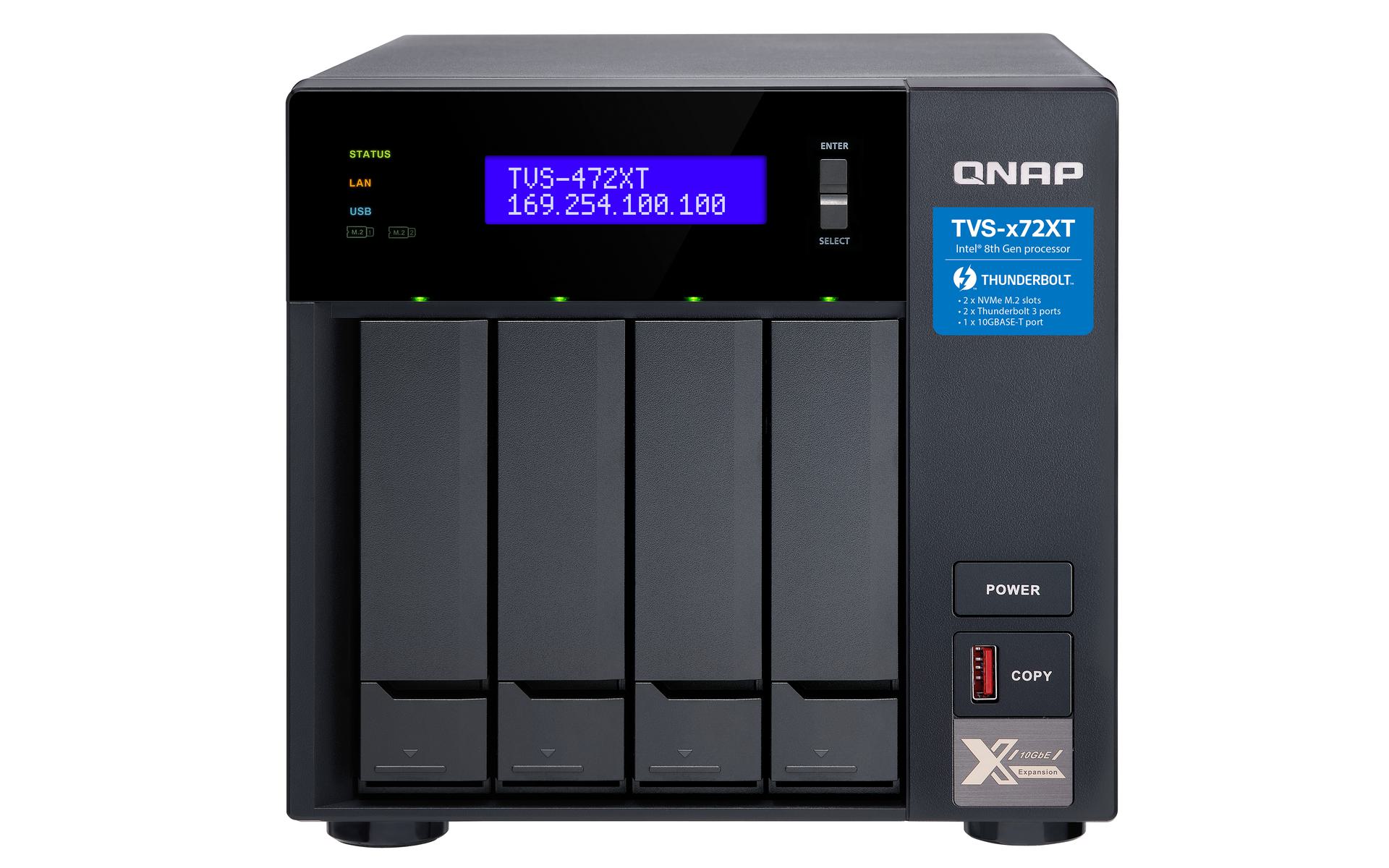 Qnap Desktop 4Bay NAS 4GB RAM 10Gbe Black