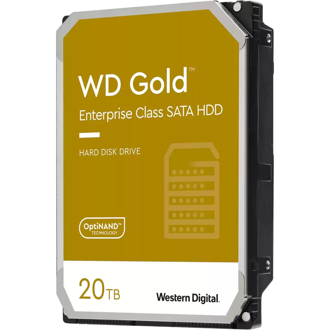 Western Digital WD Gold Enterprise Class SATA HDD, 20TB, Cache Size 512MB