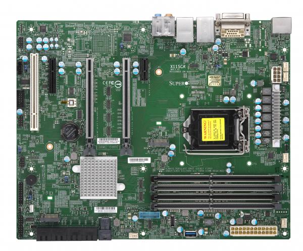 Supermicro Motherboard X11SCA Single Intel® Xeon® E-2100 Processor Intel® Xeon® E-2200 Processor 8th/9th Generation Intel® Core i9/Core i7/Core i5/Core i3/Pentium®/Celeron® Processor
