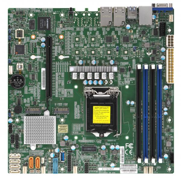 Supermicro Motherboard X11SCM-F Single 8th/9th Generation Intel® Core i3/Pentium®/Celeron® Processor Intel® Xeon® E-2100 Processor Intel® Xeon® E-2200 Processor