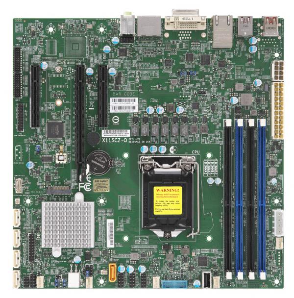 Supermicro Motherboard X11SCZ-Q Single 8th/9th Generation Intel® Core i9/Core i7/Core i5/Core i3/Pentium®/Celeron® Processor