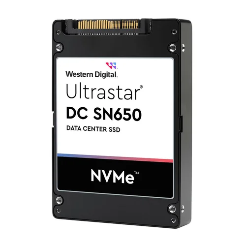 Western Digital Ultrastar DC SN650, 7.68TB, SE, PCIe Gen 4.0, U.3 15mm, U.2 backplane compatible