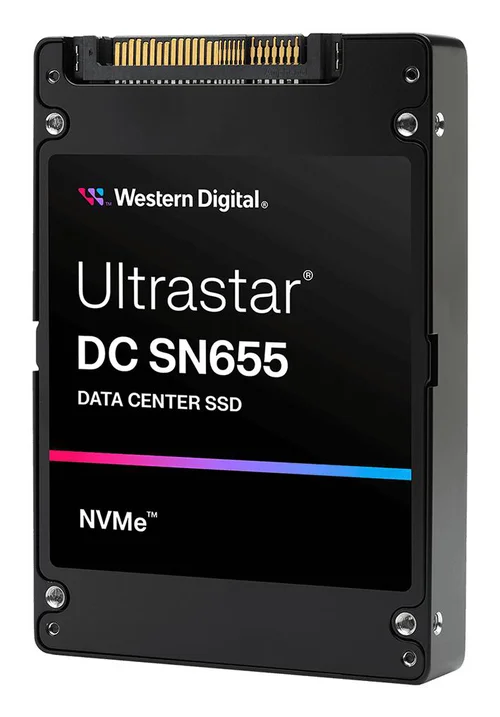 Western Digital Ultrastar DC SN655 NVMe™ SSD, 15.36TB, TCG Ruby, NVMe 1.4b controller, PCIe Generation 4.0 interface, BiCS5 TLC 3D NAND, U.3 15 mm