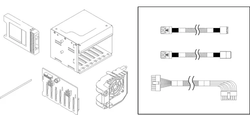 Lenovo TS ST250 3.5 SATA/SAS 4-Bay Backpl Kit