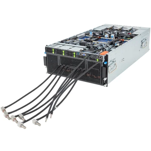 GIGABYTE G593-SD0-LAX1 - HPC/AI Server - 5th/4th Gen Intel Xeon Scalable - 5U DP NVIDIA HGX H100 8-GPU 4-Root Port DLC