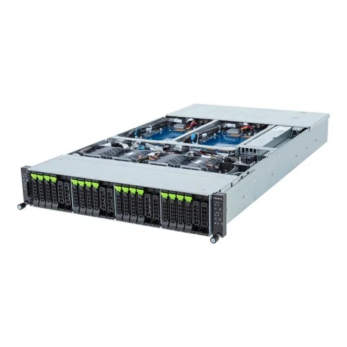 GIGABYTE H263-V60-LAW1 - High Density Arm Server - NVIDIA Grace Superchip - 2U 4-Node 16-Bay Gen5 NVMe DLC
