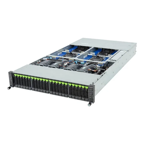 GIGABYTE H274-S60-LAW1 - High Density Server - Intel Xeon 6 Processor - 2U 4-Node DP 24-Bay Gen5 NVMe/SATA/SAS-4 DLC