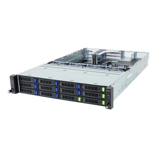 GIGABYTE R243-E30-AAH1 - Rack Server - EPYC 8004 - 2U UP 12-Bay Gen5 NVMe/SATA/SAS-4 Titanium