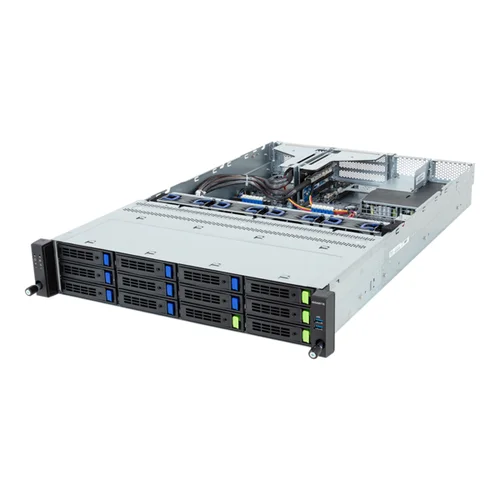 GIGABYTE R263-Z34-AAH1 - Rack Server - EPYC 9004 - 2U UP 12-Bay Gen5 NVMe/SATA/SAS-4 Titanium