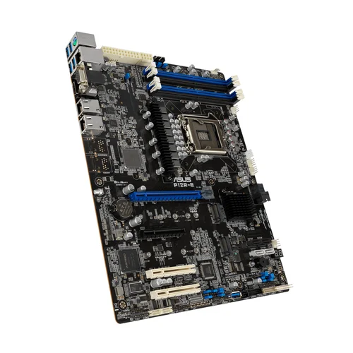 ASUS P12R-E | 90SB0CS0-M0UAY0 | Intel Xeon E-2300 LGA 1200 ATX server motherboard with four DIMM and dual M.2 slots, plus dual LAN, eight SATA, one HDMI, two PCIe 4.0 slots, two USB 3.2 Gen 2.