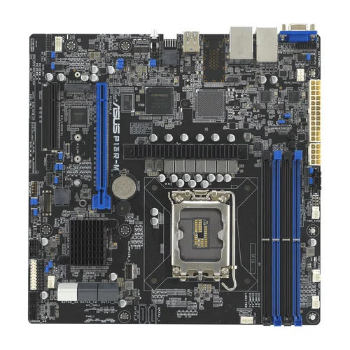 ASUS P13R-M | 90SB0C70-M0UAY0 | ASUS P13R-M is an Intel® Xeon® E-2400 LGA 1700 micro-ATX server motherboard with support for four DDR5 ECC UDIMM and one M.2 slot, plus dual LAN, eight SATA, one PCIe® 5.0 slot and one PCIe 4.0 slot, three USB 3.2 Gen 2,