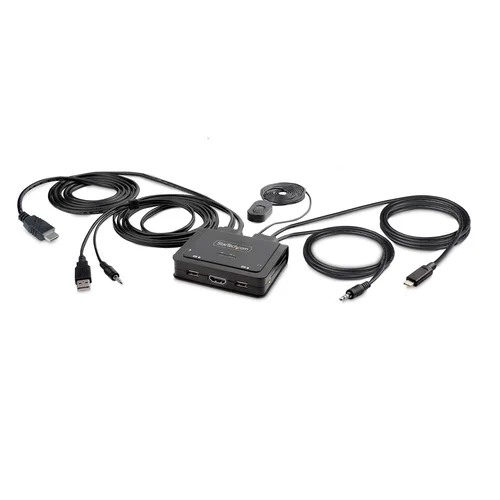 StarTech 2-Port Hybrid Cable KVM Switch 4K HDMI