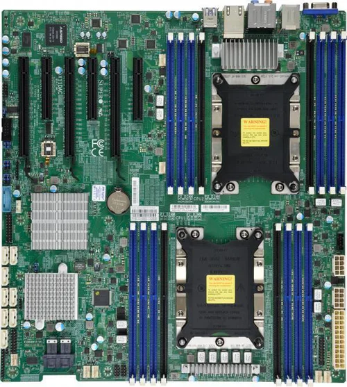 Supermicro 2nd Gen Intel® Xeon® Scalable Processors and Intel® Xeon® Scalable Processors - E-ATX - Intel® C621 - Dual - Up to 205W TDP - DDR4 3DS RDIMM4TB - PCI-E 3.0 3 x16(in x16 slot)3 x8