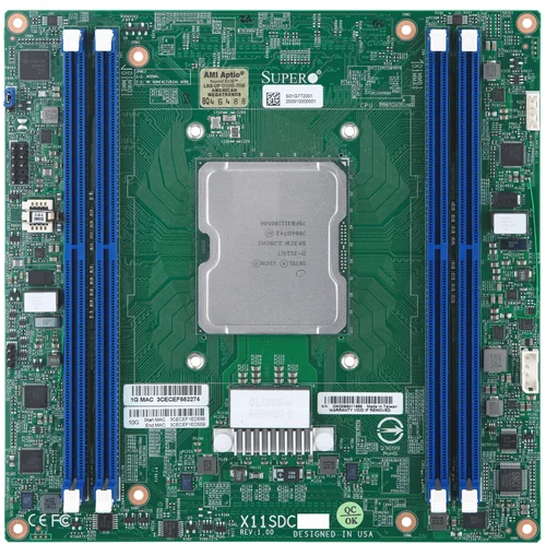 Supermicro Motherboard X11SDC-8C Single Intel® Xeon® Processor D-2146NT